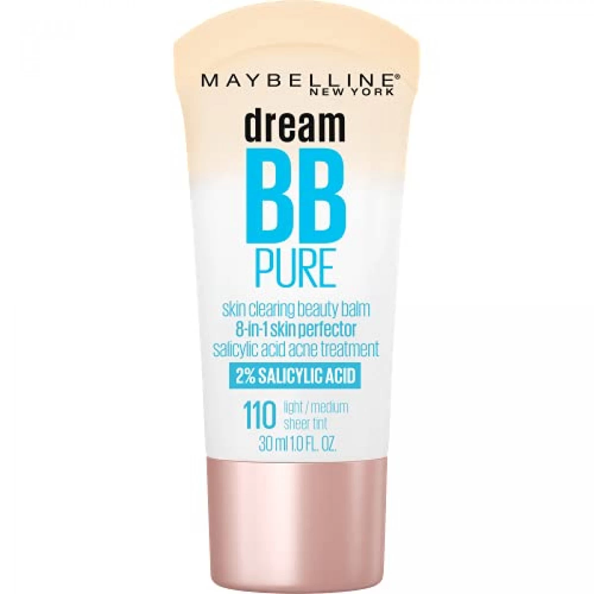 Maybelline New York Maybelline Dream Pure Skin Clearing BB Cream, 8-in-1 Skin Perfecting Beauty Balm With 2% Salicylic Acid, Sheer Tint Coverage, Oil-Free, Light/Medium, 1 Fl Oz 1 Maybelline New York Maybelline Dream Pure Skin Clearing BB Cream, 8-in-1 Skin Perfecting Beauty Balm With 2% Salicylic Acid, Sheer Tint Coverage, Oil-Free, Light/Medium, 1 Fl Oz