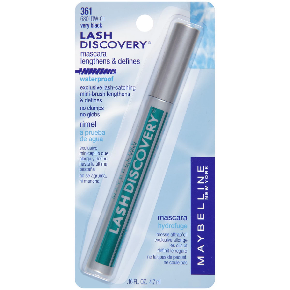 Maybelline Lash Discovery Mini-Brush Waterproof Mascara,Very Black 1 Maybelline Lash Discovery Mini-Brush Waterproof Mascara,Very Black
