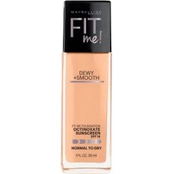 Maybelline New York Fit Me! Foundation Dewy + Smooth SPF 18, Sun Beige [310] 1 Oz ( Pack Of 2)
