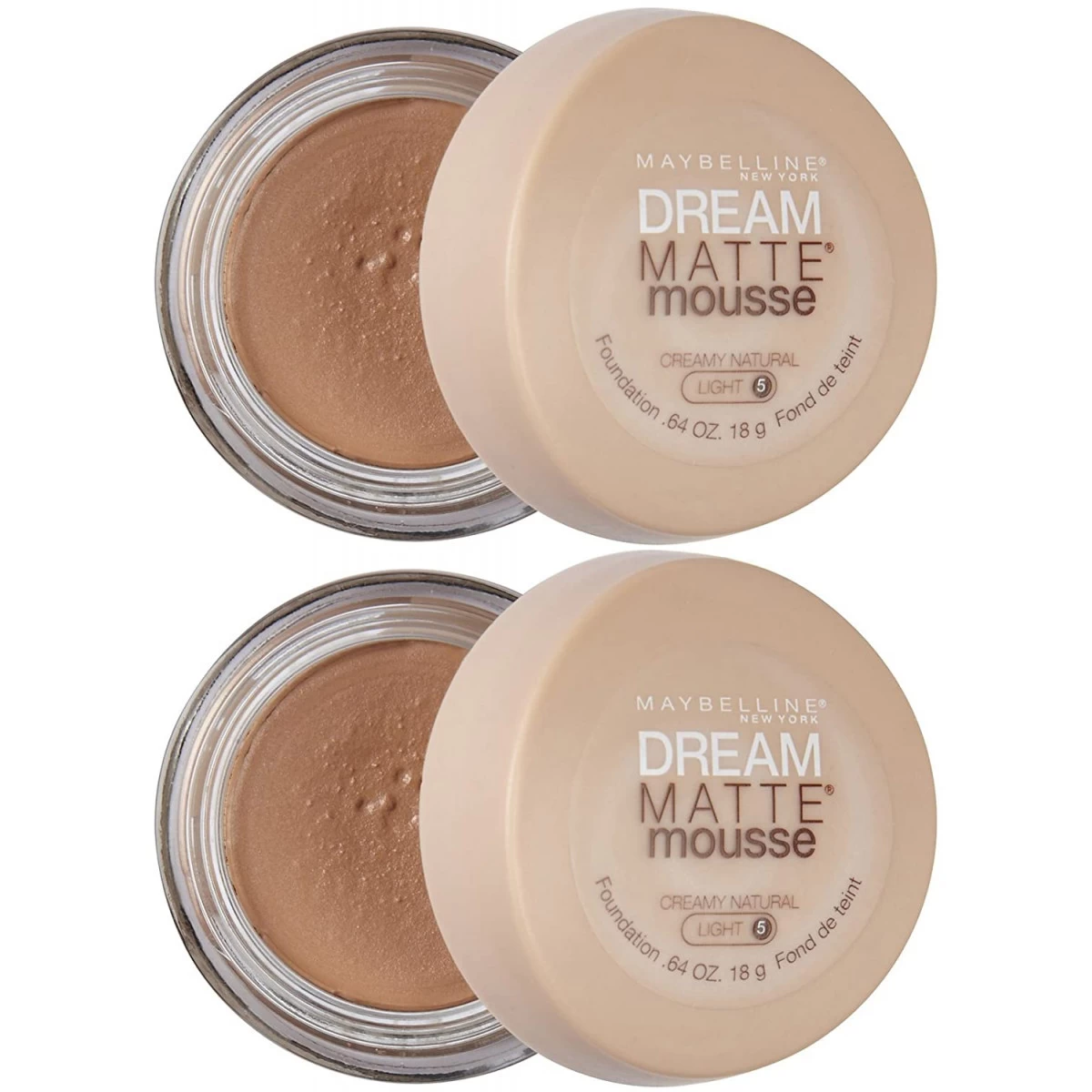Maybelline New York Maybelline Dream Matte Mousse Foundation - Creamy Natural - 2 Pack 1 Maybelline New York Maybelline Dream Matte Mousse Foundation - Creamy Natural - 2 Pack