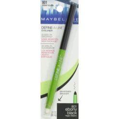 Maybelline New York Maybelline Define-A-Line Eyeliner, Ebony Black [801], 1 Ea (Pack Of 2)