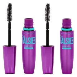 Maybelline New York Volumizing, Lengthening Waterproof Mascara, Very Black, By Maybelline Volum' Express The Falsies Clump-Free Formula For Thicker, Fuller Lashes, 2 Count