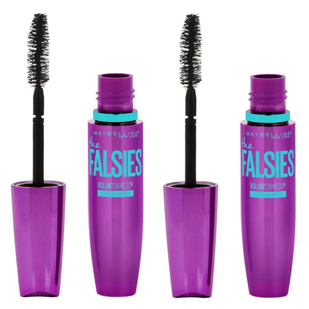 Maybelline New York Volumizing, Lengthening Waterproof Mascara, Very Black, By Maybelline Volum' Express The Falsies Clump-Free Formula For Thicker, Fuller Lashes, 2 Count 1 Maybelline New York Volumizing, Lengthening Waterproof Mascara, Very Black, By Maybelline Volum' Express The Falsies Clump-Free Formula For Thicker, Fuller Lashes, 2 Count