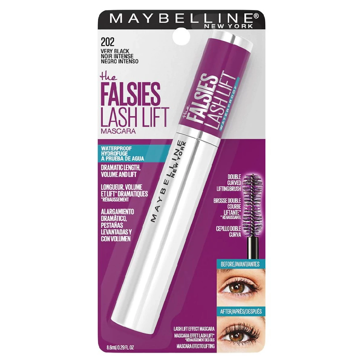 Maybelline The Falsies Lash Lift Waterproof Mascara Eye Makeup, Very Black 2 Maybelline The Falsies Lash Lift Waterproof Mascara Eye Makeup, Very Black - Image 2