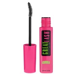 Maybelline Great Lash Curved Brush Washable Mascara, Blackest Black
